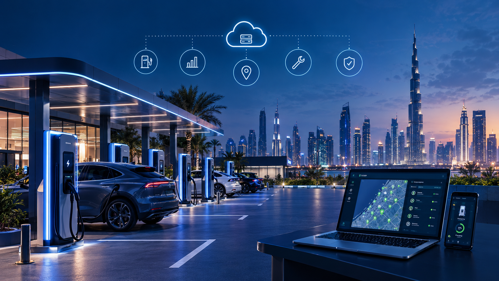 EV charging network management